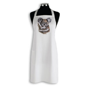 Apron Organic Cotton White Fig Hill Farm Kev Koala