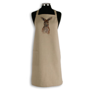 Apron Organic Cotton Beige Fig Hill Farm Kaia Kangaroo
