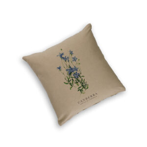 Cushion Cover Organic Cotton Beige Bluebell Canberra Capital of Australia