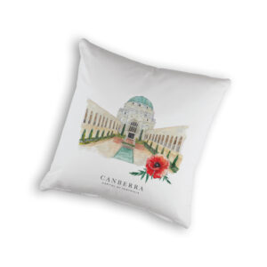 Cushion Cover Organic Cotton White War Memorial Canberra Capital of Australia