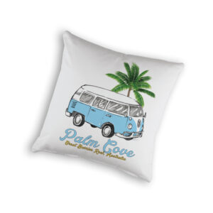 Cushion Cover Organic Cotton White Side Kombi Palm Cove