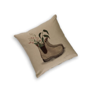 Cushion Cover Organic Cotton Beige Fig Hill Farm Boot For You