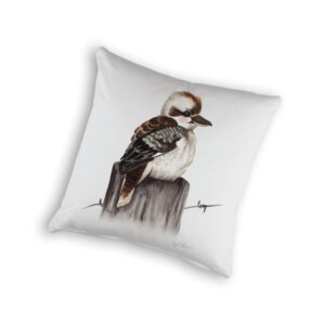 Cushion Cover Organic Cotton White Fig Hill Farm Kit Kookaburra