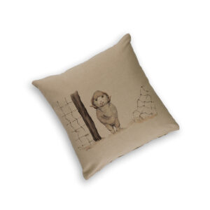 Cushion Cover Organic Cotton Beige Fig Hill Farm Maverick Merino