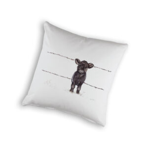 Cushion Cover Organic Cotton White Fig Hill Farm Nosy Neighbour