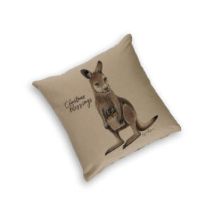 Cushion Cover Organic Cotton Beige Fig Hill Farm Christmas Joey Gift