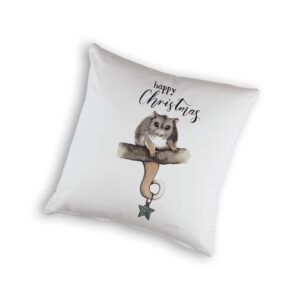 Cushion Cover Organic Cotton White Fig Hill Farm Christmas Possum Star