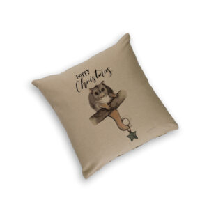 Cushion Cover Organic Cotton Beige Fig Hill Farm Christmas Possum Star