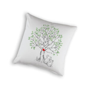 Cushion Cover Organic Cotton White Mother's Day Koala Love
