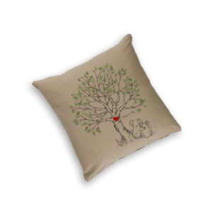 Cushion Cover Organic Cotton Beige Mother's Day Koala Love