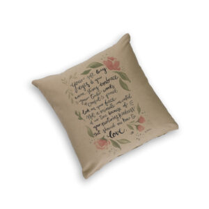 Cushion Cover Organic Cotton Beige Fig Hill Farm How to Love