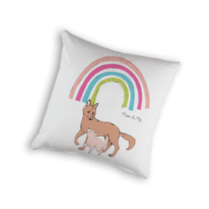Cushion Cover Organic Cotton White Mother's Day Dingos Mum & Me