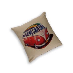 Cushion Cover Organic Cotton Beige Deborah Broughton Roadtrip Kombi
