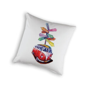 Cushion Cover Organic Cotton White Deborah Broughton Roadtrip