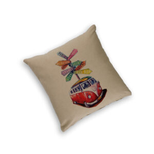 Cushion Cover Organic Cotton Beige Deborah Broughton Roadtrip