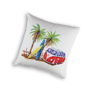 Cushion Cover Organic Cotton White Deborah Broughton Surf