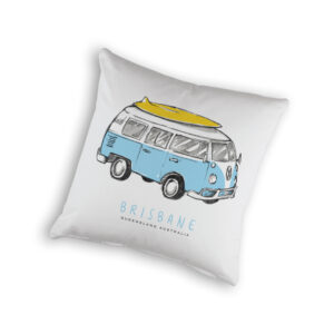 Cushion Cover Organic Cotton White Side Kombi Brisbane