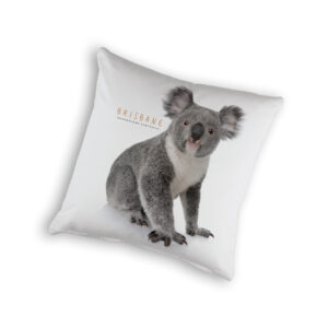 Cushion Cover Organic Cotton White Brisbane Koala