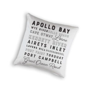 Cushion Cover Organic Cotton White GOR Place Names