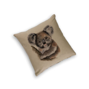Cushion Cover Organic Cotton Beige Fig Hill Farm Kev Koala