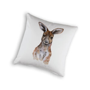 Cushion Cover Organic Cotton White Fig Hill Farm Kaia Kangaroo