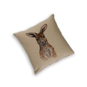 Cushion Cover Organic Cotton Beige Fig Hill Farm Kaia Kangaroo