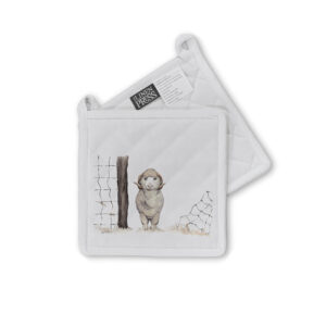 Pot Holder Organic Cotton White Fig Hill Farm Maverick Merino