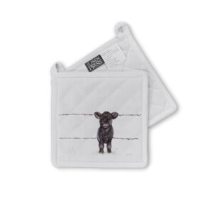Pot Holder Organic Cotton White Fig Hill Farm Nosy Neighbour