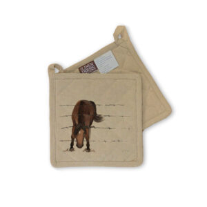 Pot Holder Organic Cotton Beige Fig Hill Farm Pesky Pony