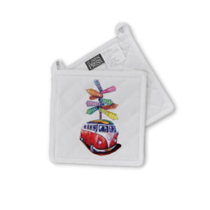 Pot Holder Organic Cotton White Deborah Broughton Roadtrip