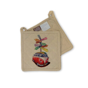 Pot Holder Organic Cotton Beige Deborah Broughton Roadtrip