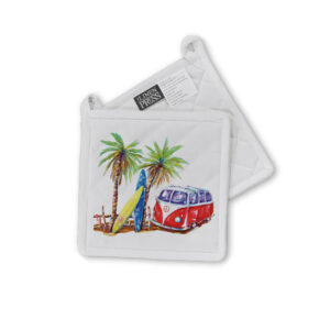 Pot Holder Organic Cotton White Deborah Broughton Surf