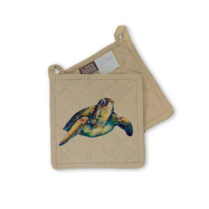 Pot Holder Organic Cotton Beige Deborah Broughton Turtle
