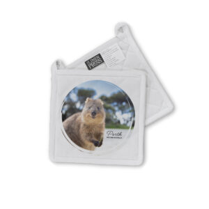Pot Holder Organic Cotton White Perth Quokka