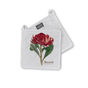 Pot Holder Organic Cotton White Newcastle Waratah