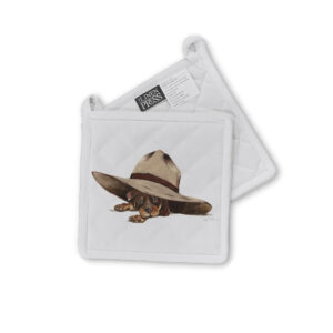 Pot Holder Organic Cotton White Sun Smart Fig Hill Farm