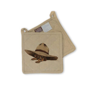 Pot Holder Organic Cotton Beige Sun Smart Fig Hill Farm