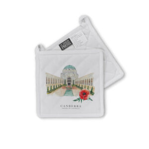 Pot Holder Organic Cotton White War Memorial Canberra Capital of Australia