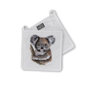 Pot Holder Organic Cotton White Fig Hill Farm Kev Koala
