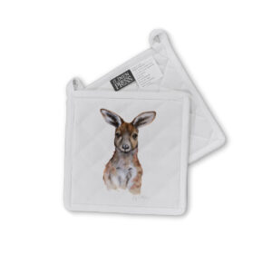 Pot Holder Organic Cotton White Fig Hill Farm Kaia Kangaroo