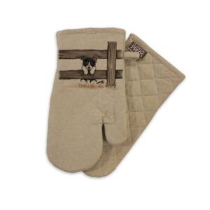 Oven Mitt Organic Cotton Beige Fig Hill Studio Curious Collie