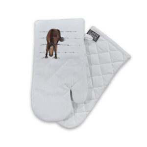 Oven Mitt Organic Cotton White Fig Hill Studio Pesky Pony