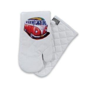 Oven Mitt Organic Cotton White Deborah Broughton Roadtrip Kombi