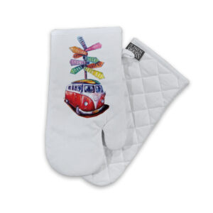 Oven Mitt Organic Cotton White Deborah Broughton Roadtrip
