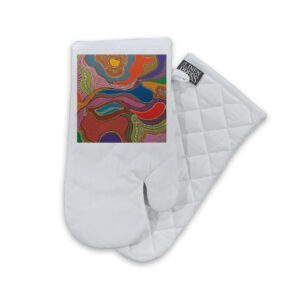 Oven Mitt Organic Cotton White Sherry Johnstone Abundance