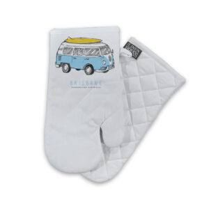 Oven Mitt Organic Cotton White Side Kombi Brisbane