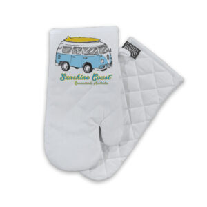 Oven Mitt Organic Cotton White Sunshine Coast Side Kombi