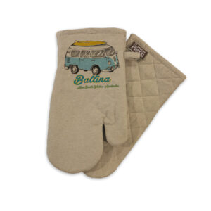 Oven Mitt Organic Cotton Beige Ballina Side Kombi