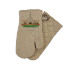 Oven Mitt Organic Cotton Beige Parliament House Canberra Capital of Australia