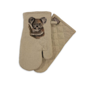 Oven Mitt Organic Cotton Beige Fig Hill Studio Kev Koala